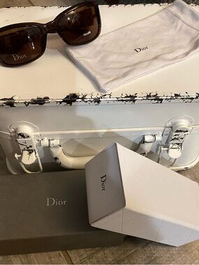Dior Brown Sunglasses with Brown Lenses